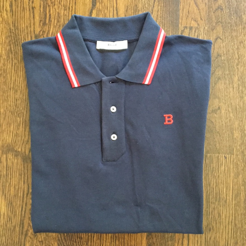 Men’s Bally polo shirt blue size 44